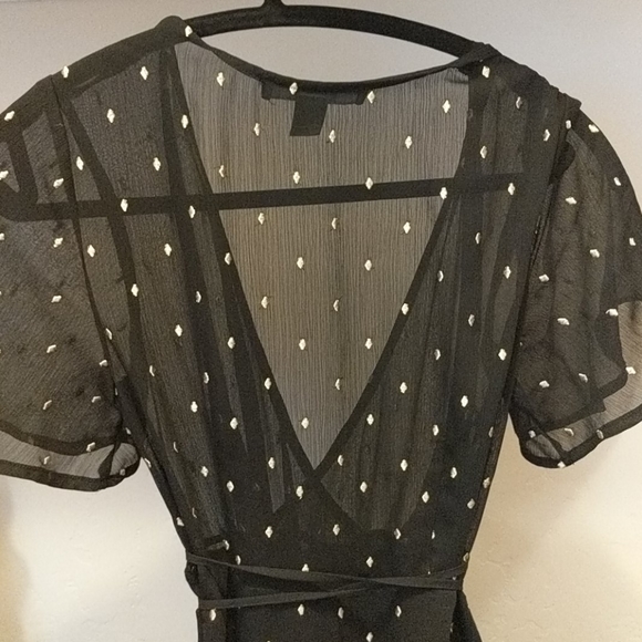 SOLD Forever 21 Contemporary black wrap dress - Picture 3 of 3